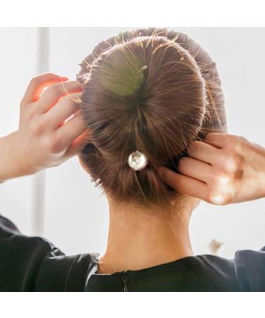 3pcs Pearl Hair Bun Maker for Women Lazy Hair Curler Bun Clips Flexible Foam Sponge Donut Maker for Making DIY Hair Styles Magic Hair Styling Tool Accessories(black) - Buy Online on GoSupps.com