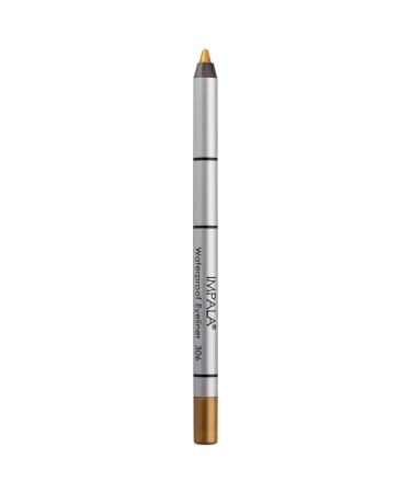 IMPALA | Creamy Waterproof Gold Eyeliner Pencil 306 | Defined Contour or Smokey Effect | Dense and Creamy Texture Easy to Apply | Bright Long-Lasting and Water-Resistant Color 306 Golden