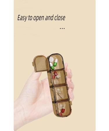 7-Day Pill Box & Cutter - Portable Moisture-Proof Medicine Storage | Transparent Black - Ideal for Travel - Buy Online on GoSupps.com