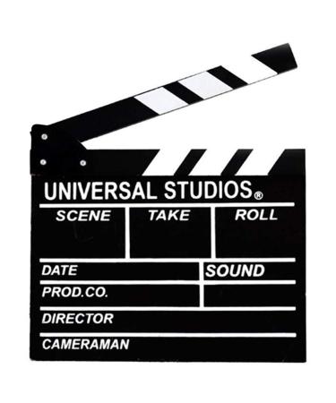 Movie Film Clap Board, 12"x11" Hollywood Clapper Board Wooden Film Movie Clapboard Accessory with Black & White - Buy Online on GoSupps.com