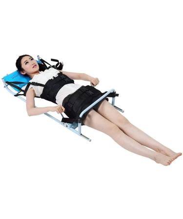 Wolves Lumbale Traction device for bed cervical lumbar back traction bench back carrying device improvement of the spine position correction (black)