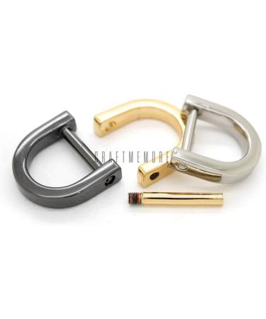 CRAFTMEMORE 5/8 Inch (Inside Width) D-Rings with Closing Screw Shackle Key Holder Horseshoe U Shape Dee Ring DIY Leather Craft Purse Replacement 4 pcs (Gold) - Buy Online on GoSupps.com