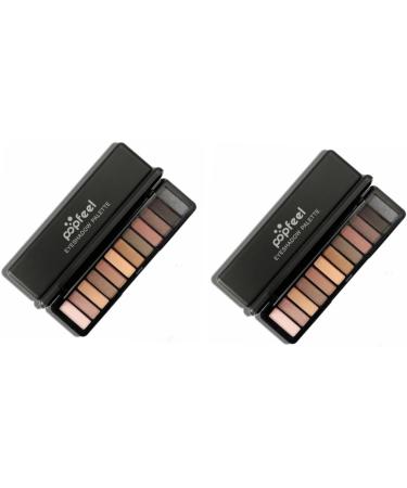 PLAFOPE 2pcs 12 Eyeshadow Pallet Eye Shadow Palettes Makeup Palette Eyeshadow Powder - Buy Online on GoSupps.com