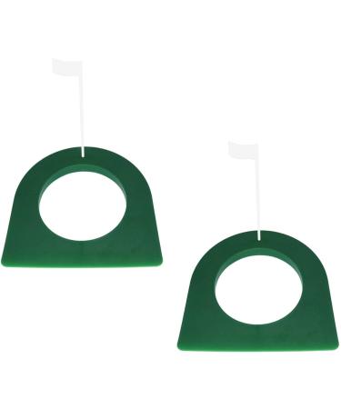 QHALEN Golf Putting Practice Cup Hole Flag Indoor & Outdoor Practice