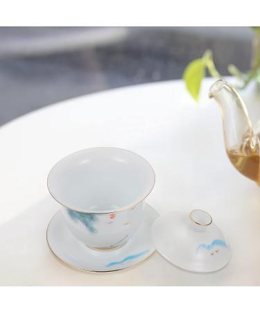 MAGICLULU Porcelain Teacup 1 Set Tea Bowl Home Decor Vintage Decor Traditional Chinese Tea Ware Ceramic Teapot Household Saucer - Buy Online on GoSupps.com