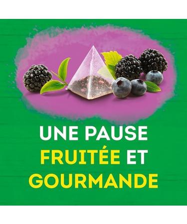 Lipton Th Vert Aromatis Infusion Froid ou Chaud Go t Myrtille & Mure Bien Etre Ingr dients d'Origine 100% Naturelle 240 Sachets Pyramid - Buy Online on GoSupps.com