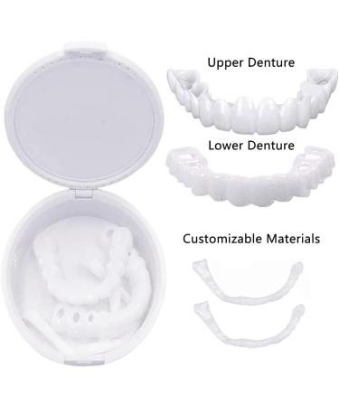 Dazzluxe Whitening Veneers - 4 Silicone Temporary Teeth for Upper & Lower Jaws | Instant Smile Confidence Boost - Buy Online on GoSupps.com