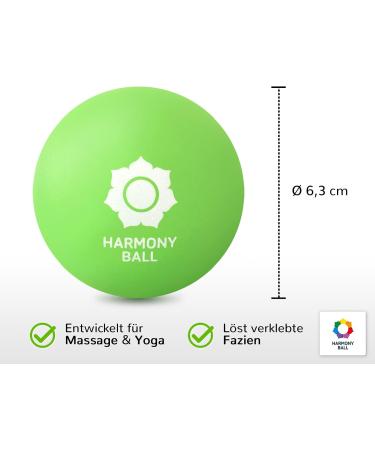 Fascia Balls Set - 2 Natural Rubber 6.3 cm Balls for Fascia Training Yoga & Massage - Soft Green & Soft Set - Buy Online on GoSupps.com