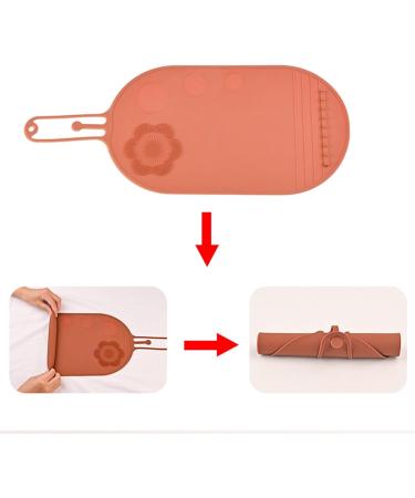Seyrnicay Makeup Cleaning Mat | Gentle Silicone Makeup Brush Cleanser - Portable Cosmetic Cleaning Pads Scrubber Mat Pad for Foundation & Lip Brush brown - Buy Online on GoSupps.com