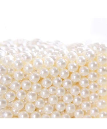 Makeup Beads for Brushes  Art Faux Pearls  HBlife 1100-Piece Round Pearl Beads to Hold Makeup Brush  Lipstick  Mascara  Eyeliner  8mm (Beige)