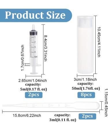 Benecreate 8x50ml Transparent Squeeze Sample Bottles - Refillable Plastic Containers for Makeup Cosmetics Toiletries - Travel Essentials - Buy Online on GoSupps.com