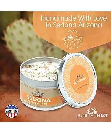 Sedona Smudge Candle | Handmade with Soy Wax & Essential Oils | Cleansing Negative Energy with Real Sage, Cedar, Sweetgrass | Smokeless Alternative to Smudge Sticks | Pack of 1 - Buy Online on GoSupps.com