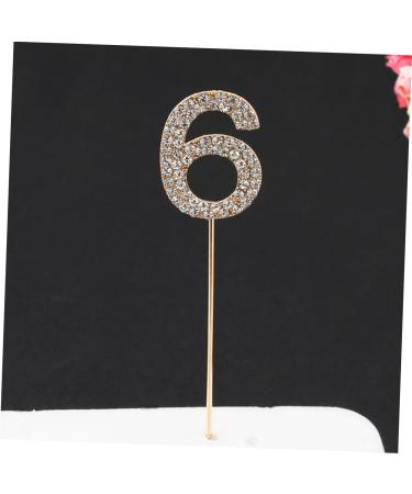 Alipis 10pcs Diamond-Studded Cupcake Toppers | Glitter Wedding & Birthday Cake Decor | Rhinestone Numbers 0-9 | Perfect for Celebrations - Buy Online on GoSupps.com