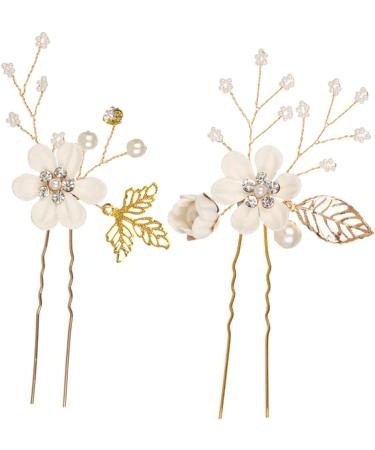 FRCOLOR Set of 5 Pearl Hair Clips White Clothes Hair Accessories Hair Clips with Rhinestone Tiara for Wedding Bridal Comb Bridal Hair Comb Wedding Headpiece Bridal Hair Pin Set - Buy Online on GoSupps.com