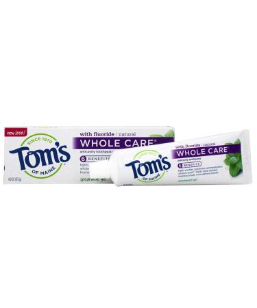TOMS OF MAINE Spearmint Whole Care Gel Toothpaste 4 OZ
