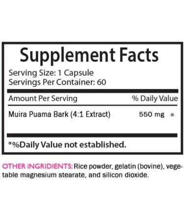 Herbal Drive - MUIRA PUAMA BARK EXTRACT - Adventure Support Dynamic Lift Balanced Energy Source Energizing Blend Plant-Based Strength Energy Optimizer Daily Vitality Power 3 Bottles 180 Caps - Buy Online on GoSupps.com