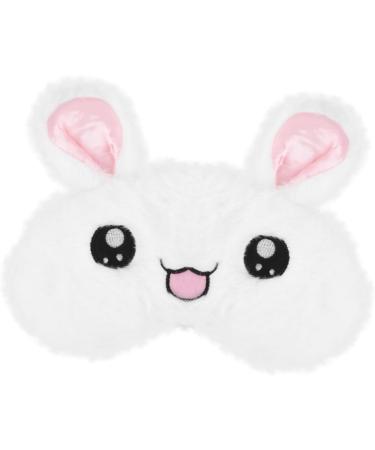 Mobestech Fluffy Eye Masks for Kids - 2 Pcs Rabbit Sleep Mask & Blindfold - Soft White Eye Covers for Restful Sleep - Buy Online on GoSupps.com