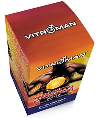 VITROMAN Tomato Lycopene Softgels | Cardiovascular & Prostate Health | Antioxidant Supplement | Natural Tomato Extract | 120 Count - Buy Online on GoSupps.com