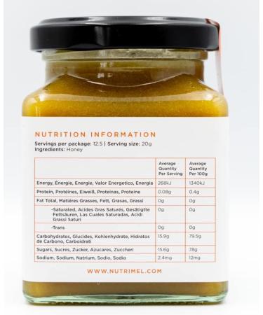 NUTRIMEL Manuka Honey 15+ (MGO 550+) - Glass jar (250 g) - New Zealand origin - 100% Tested and certified - Buy Online on GoSupps.com