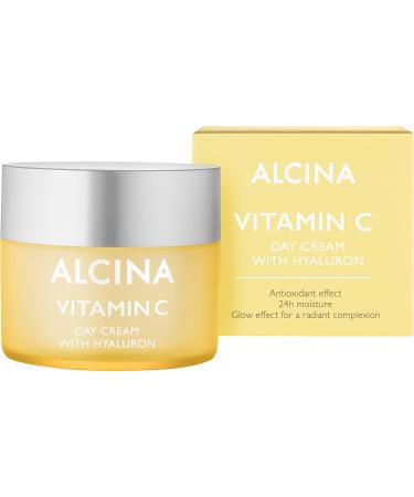 Dr AS ALCINA Vitamin C day cream 1 x 50 ml 24 hour moisturizing face cream with antioxidant effect against premature skin aging and glow effect with hyaluronic acid and grapeseed oil