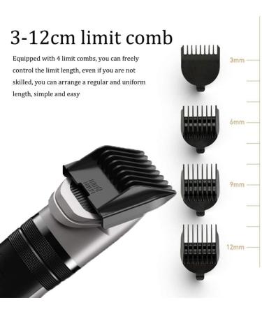 Professional Hair Clippers for Men - Rechargeable Trimmer Kit with LED Display & 4 Guide Combs | Perfect Grooming Gift - Buy Online on GoSupps.com