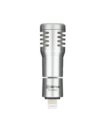 BOYA External Portable Mini Microphone for iPhone iPad BY-P4D Professional Plug Play MFi Lightning Mic Tiny Omnidirectional Condenser Microphone for Video Recording YouTube Streaming Vlogging