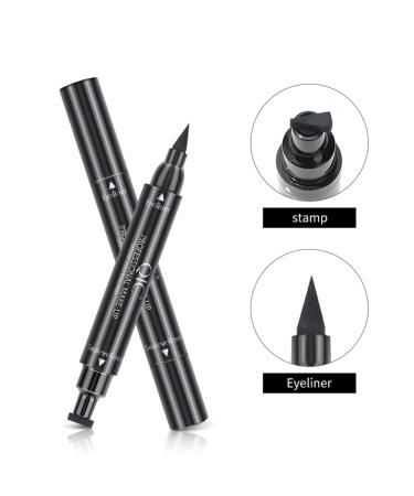 Wonder X Winged Black Liquid Eyeliner Set - Dual Ended Matte Pen & Stamp, 4 PCs - Long Lasting, Smudge Proof Eye Makeup for Women - Buy Online on GoSupps.com