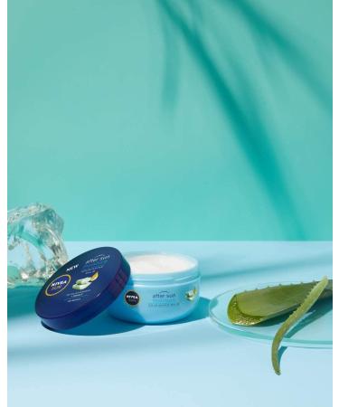 NIVEA SUN Hydrating Aftersun Balm (1 x 300 ml) Moisturizing Body Balm with Organic Aloe Vera for Intense and Long Lasting Hydration - Buy Online on GoSupps.com