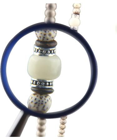 Meichoon 35x Hand Magnifying Glass with Metal Handle - Ideal for Antique Jewelry Crafts & Hobbies | 50mm Blue | Perfect for Older Children & Jewelers - Buy Online on GoSupps.com