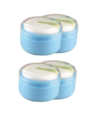 Toyvian 4pcs talcum powder puff case baby after-bath puff container body puff container baby puff case cosmetic lotion