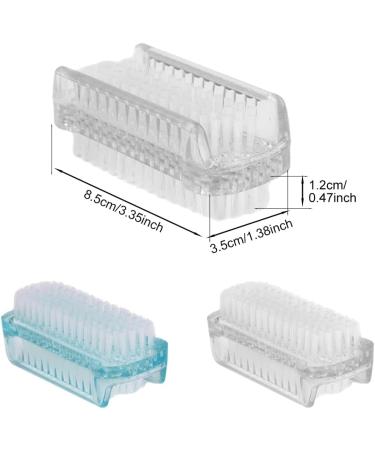 Autuuuckee Double-Sided Nail Brush Set - 4-Part Cleaning Kit for Toenails - Blue & Transparent Finger Brushes - Buy Online on GoSupps.com