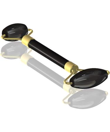 Jade Roller & Gua Sha Face Roller Rose Quartz Massager Facial Beauty Roller Skin Care Tools for Face Eyes Neck Reduce Wrinkle and Dark Circle (Black) - Buy Online on GoSupps.com
