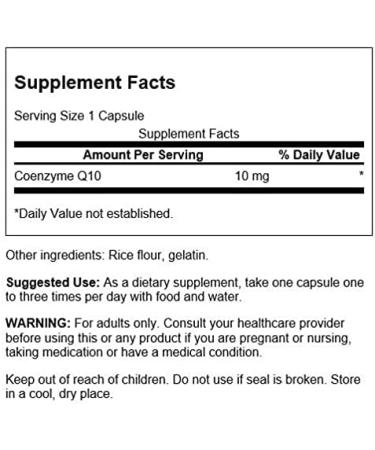 Buy Swanson CoQ10 10mg - 100 Capsules | Boost Heart Health & Energy - International Shipping Available - Buy Online on GoSupps.com