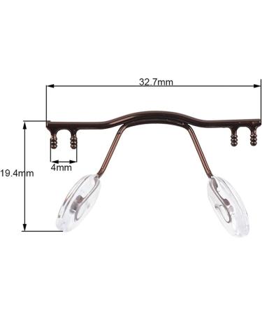 Buy SBTRKT 10pcs Eyeglass Nose Pad Holder - Stainless Steel Rimless Bridge with Gold Nose Pads | International Shipping Available - Buy Online on GoSupps.com