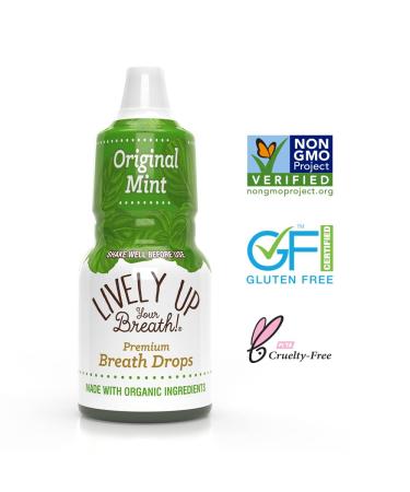 Lively Up Your Breath Premium Breath Freshener Liquid Drops with Organic Ingredients - Original Mint 3 Pack Original Mint 0.27 Ounce (Pack of 3) - Buy Online on GoSupps.com