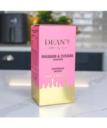 Deans Scottish Butter Shortbread Biscuits - 150g Luxury Gift Box - Rhubarb & Custard Flavor - Buy Online on GoSupps.com