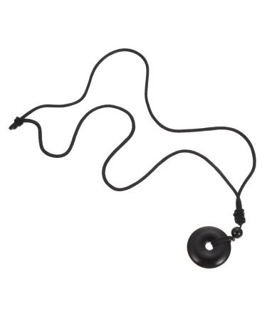 Fomiyes 4 piece of necklace with safety buckle necklace for women party accessories obsidian chain necklace for men coin chain ladies decorations crystal men and women classic china