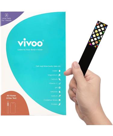 Vivoo 2.0 | Advanced Urine Test Strips with App | at Home Urine Test Strips for Keto Test Calcium Vitamin C Proteins Salinity Hydration and More | 3 Month / 12 Tests 4 count (Pack of 3) - Buy Online on GoSupps.com