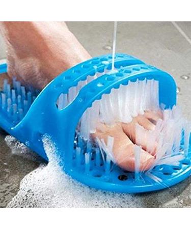 Magic Feet Cleaner - Easy Foot Scrubber & Exfoliating Massager Slipper (Blue) - Buy Online on GoSupps.com