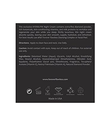 Buy Forever Flawless HYDRA-PM Night Cream | 100% Natural Diamond Powder | Anti-Aging Face Cream for Men & Women | White Diamond Collection 1.76 oz - Buy Online on GoSupps.com