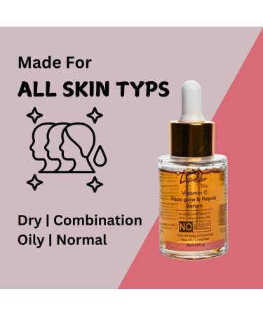 LapinD'or Vitamin C Face Glow and Repair Serum (30ml) | Vitamin C 10% Niacinamide 5% | Glowing Skin Skin repair | Pigmentation & Dark Spot Removal | All Skin Types Serum for Women & Men - Buy Online on GoSupps.com
