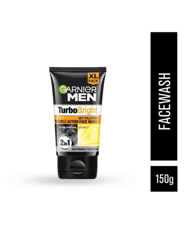 Garni er Men Turbo Bright Double Action Face Wash - Deep Cleansing Anti Pollution 150g - Best for Clear Skin - International Shipping - Buy Online on GoSupps.com