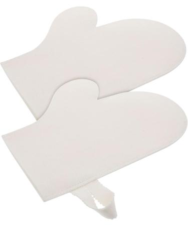 Felt Sauna Gloves 4-Piece Set for Body Scrubbing and Dead Skin Removal - Grey Bath Towels Scrubber Mitt Kit - Buy Online on GoSupps.com
