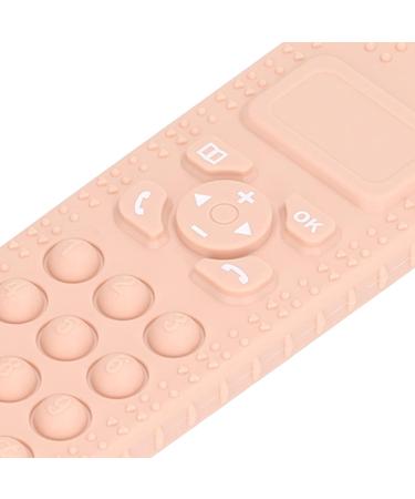 Peach Pink Silicone Baby Teething Toy - Remote Control Shaped for Soothing Massage at Home - Buy Online on GoSupps.com
