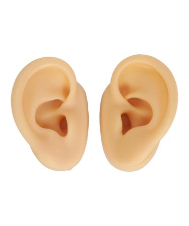 Ear Piercing Practice Model - Soft Silicone Lifelike Left Right Reusable Display for Earphones (Light Beige) - International Shipping Available - Buy Online on GoSupps.com