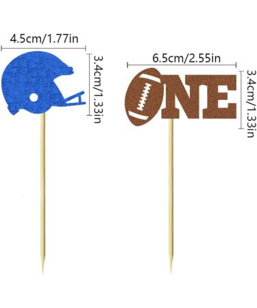24 Pcs Football Theme Cupcake Toppers Baby's First Birthday Party Cake Decoration Dessert Insert MGPFERD - Buy Online on GoSupps.com
