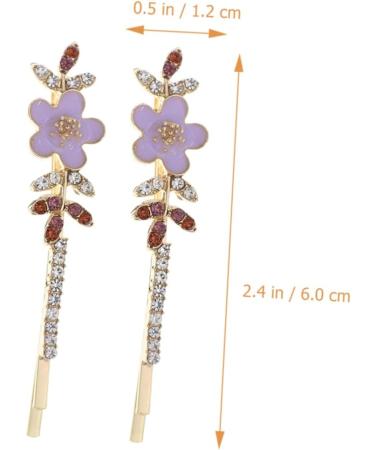 Beatifufu 1 Pair Rhinestone Flower Hair Clip Hair Accessories Rhinestone Barrettes Hair Clips for Decorative Hairpins Bobby Pin Hair Barrettes Rhinestone Hair Clips - Buy Online on GoSupps.com