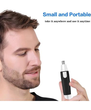 Professional Nasal & Facial Hair Trimmer for Men & Women | Painless & Battery-Operated | Dual-Edge Blades - Black - Buy Online on GoSupps.com