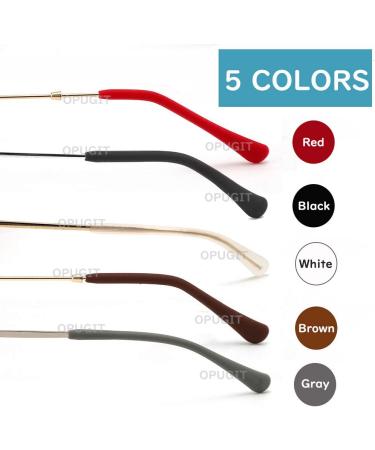 8 Pairs Anti-Slip Silicone Eyeglass End Tips for Thin Metal Legs - Black - Buy Online on GoSupps.com